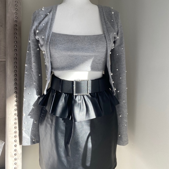 Zara Pearl Cropped Cardigan - Picture 3 of 5